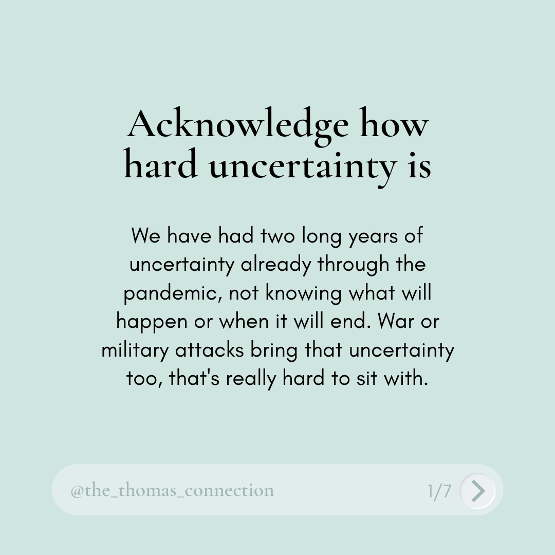 ThomasConnect's tweet image. If you're feeling anxious or worried about Ukraine, and it is hard to cope with the uncertainty, read these tips I put together. 

(A thread, 1 of 2.)