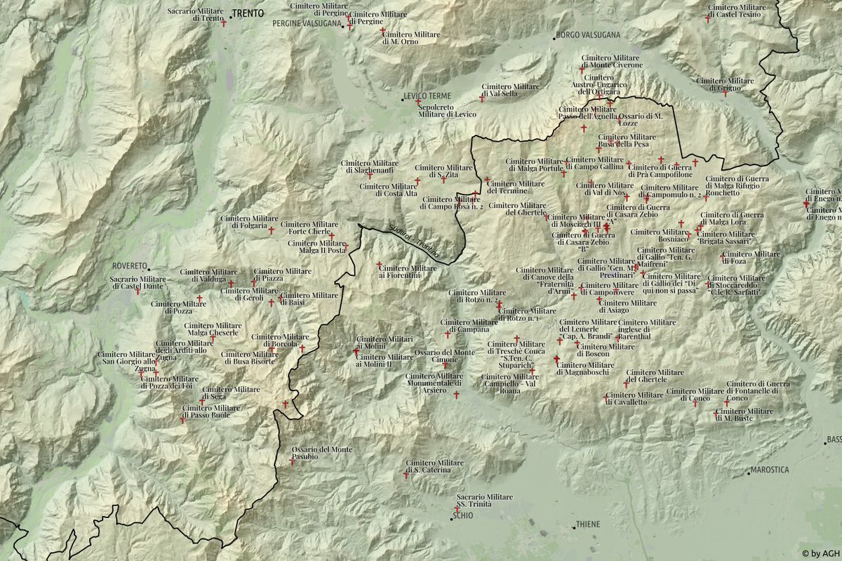 Cimiteri militari della Grande Guerra da Asiago al Col di Lana: oltre 140 cimiteri censiti e localizzati tinyurl.com/yay5n98u
#grandeguerra