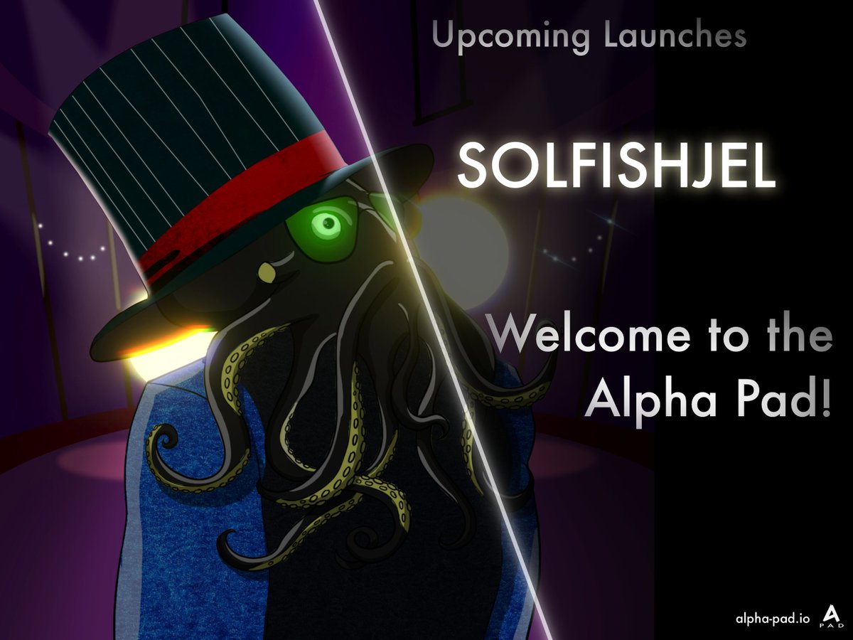 Welcome to the Alpha Pad <a href="/Solfishjel/">Fishjel | Jellyfish 3D | Legendary 🐙 ❤️ Memecoin</a> 

alpha-pad.io/launches

#Solana #SolanaNFTs #NFTCollection #NFTartist #launchpad #NFTCommunity #AlphaNFT #NFTs