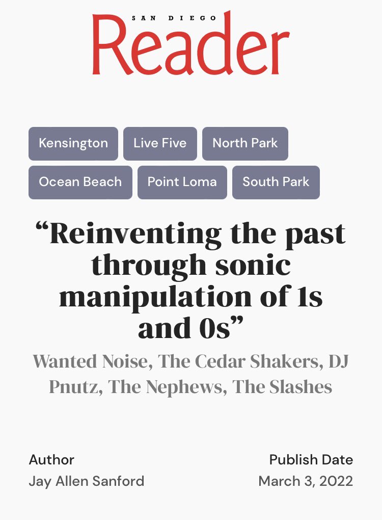 djpnutz's tweet image. Huge thank you to Jay Allen Sanford and the @sandiegoreader for the mention about my new album. #sandiego #sandiegoreader #sandiegomusic #djpnutz