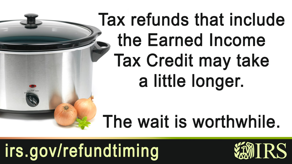 IRSnews's tweet photo. If you claim #EITC or ACTC, the law requires #IRS to hold the tax refund for a period to review. Barring other issues, the first of these refunds should be available by the first week of March. See https://t.co/KvzBKRpdwy https://t.co/cnXDnvX9uH