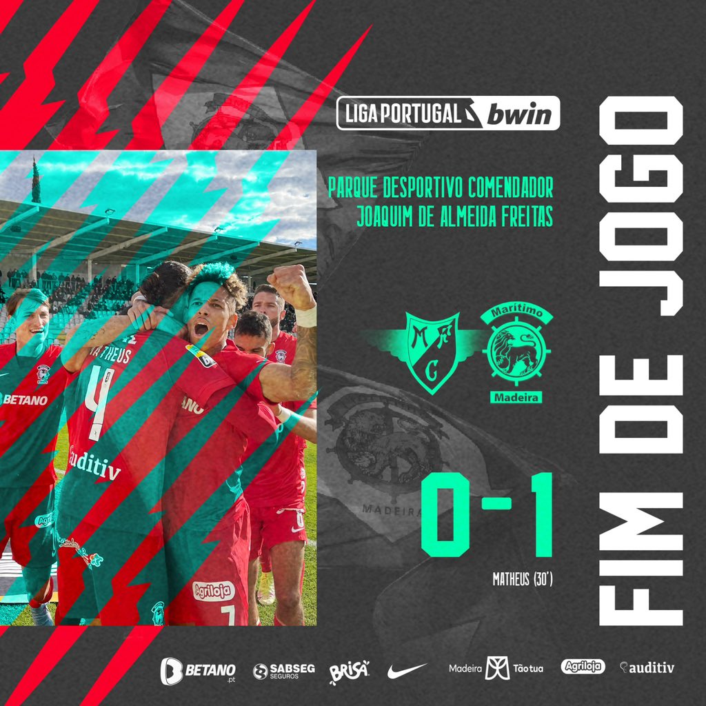 ✅ Fim de jogo! O #CSMaritimo venceu o Moreirense por 1-0 para a #LigaPortugalBwin
