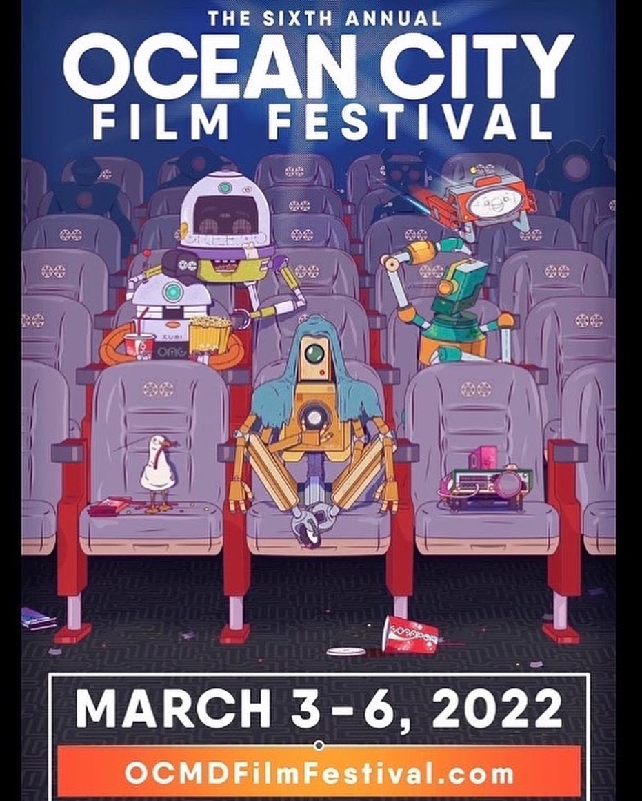 Schraderopolis's tweet photo. Today (Sunday! Sunday! Sunday!) our movie screens at @ocmdfilmfest 3:30pm at @SeacretsUSA #ocff #ocff2022 #movies #film #filmfestival #oceancity #oceancitymaryland 🌊 🦀 🎞 https://t.co/XreSJ41jcx