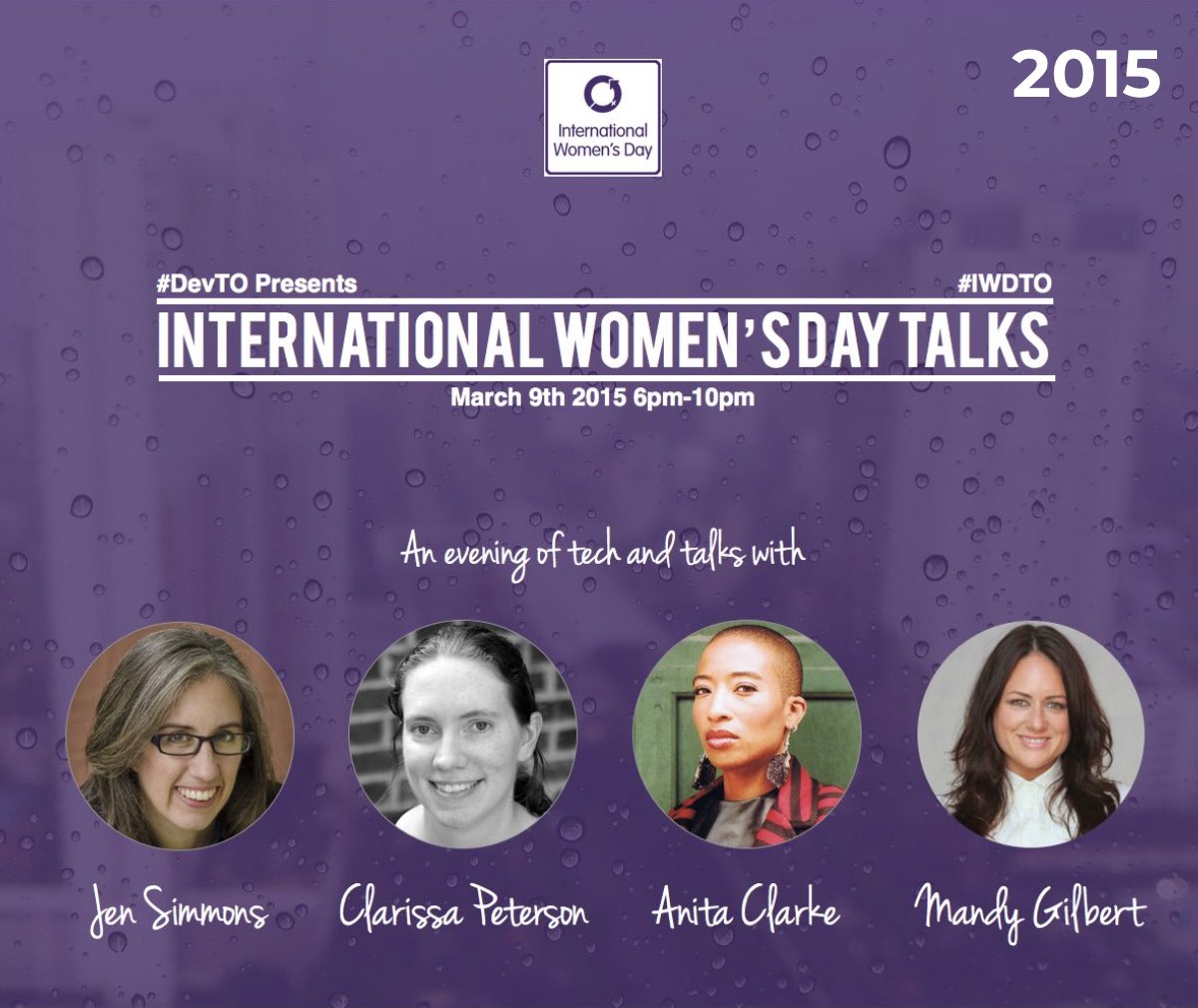 Blast from the past. First #IWDTO we invited @jensimmons @clarissa @geekigirl @verynichey back in 2015! Join us on Tuesday for the 7th edition! techto.org/events/techtog…