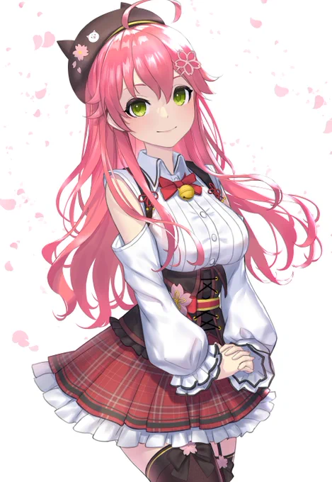 Sorry I'm late...
みこちお誕生日おめでとう!!🌸🌸🌸
#miko_Art 
#さくらみこ生誕祭 