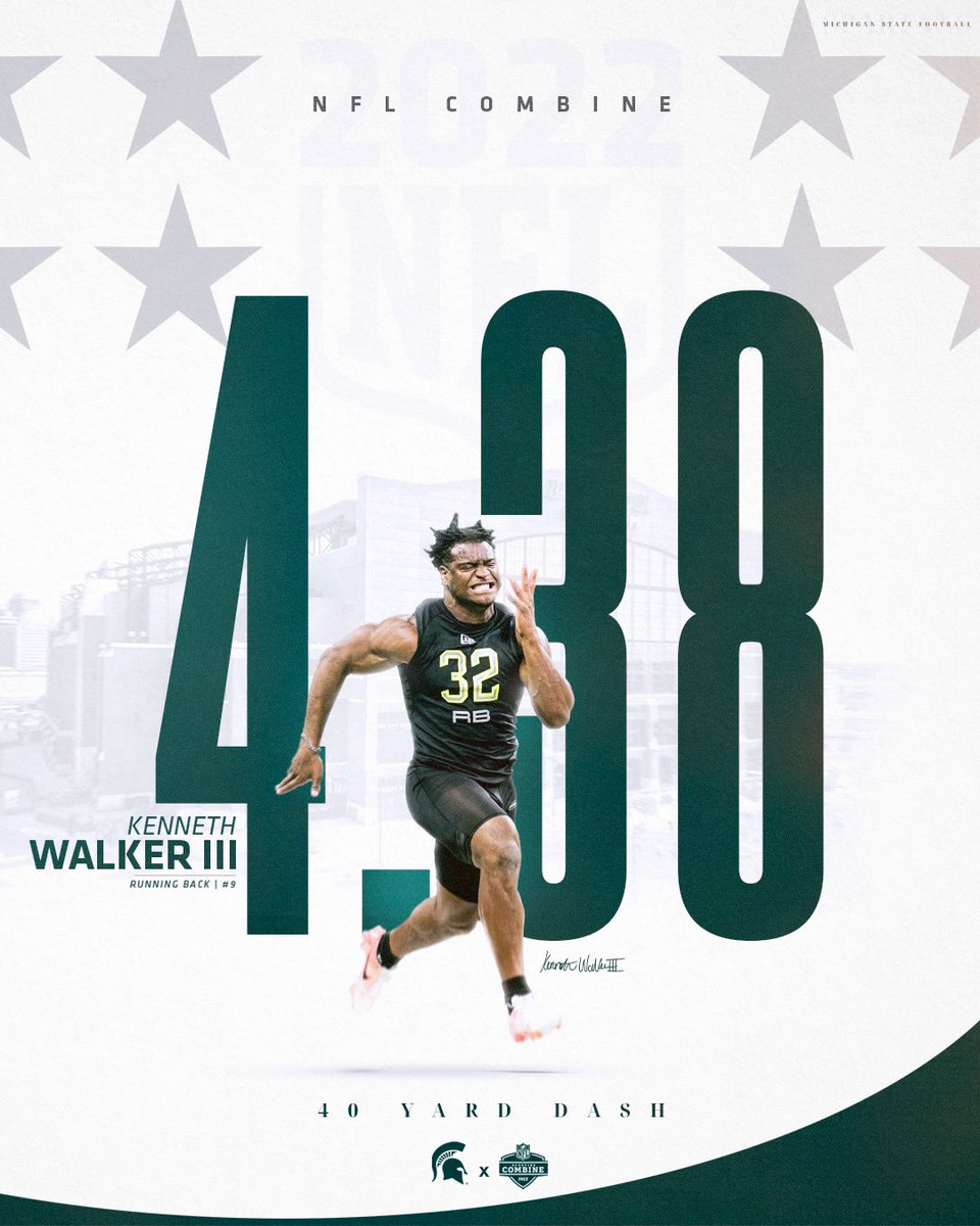MSU_Football's tweet photo. Which NFL team needs K9’s speed? 🤔 #NFLCombine #GoGreen https://t.co/P6TPPxYKE3