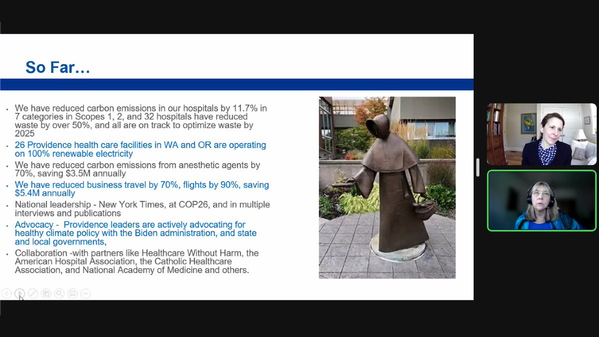 docsforclimate's tweet photo. Amazing to hear from Beth Schenk about @providence's journey to decarbonization. This transformative work is critical in helping us better care for our patients and the planet. #ClimateHealth2022 https://t.co/T4GZSpgxik