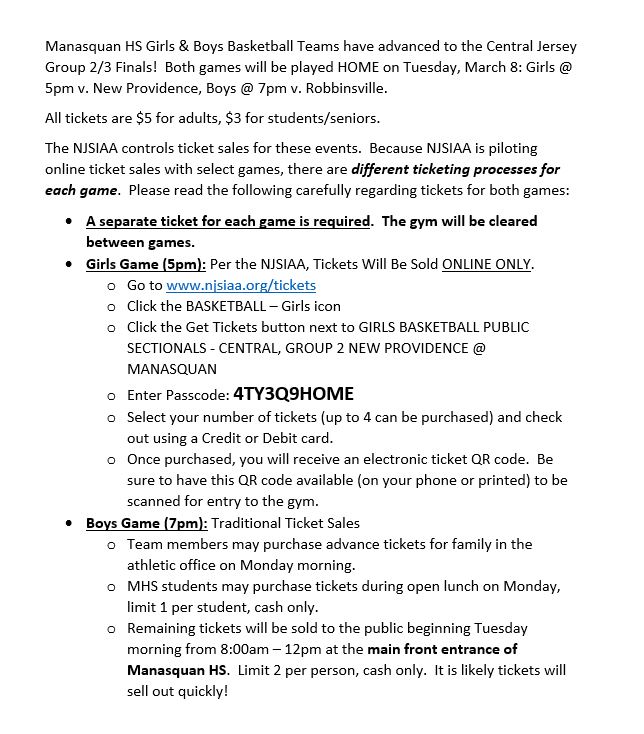 Manasquan School District on Twitter "Manasquan HS Girls & Boys