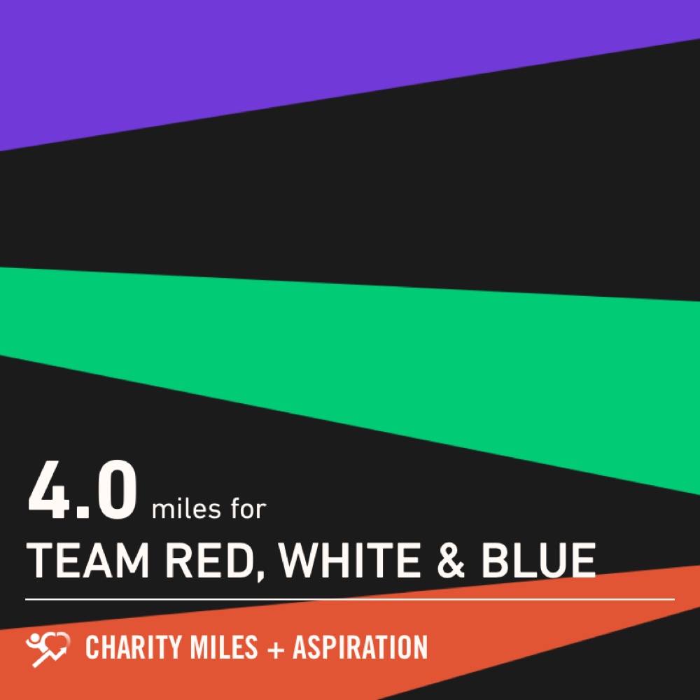 oldtownabigail's tweet photo. 4.0 @CharityMiles for @teamrwb. https://t.co/Fa9OrHaegv