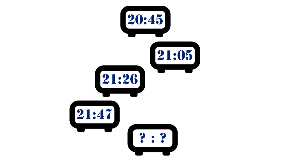 LaboMathsCLIEP's tweet image. 🧠🧮La #semainedesmaths Enigme n°2
Quelle heure doit s'afficher dans le dernier réveil ?
(La réponse d'hier était 13 : il fallait additionner toutes les valeurs des "pétales" pour trouver la réponse, 1+7+5 = 13)
#SDM2022 #Semainedesmaths
