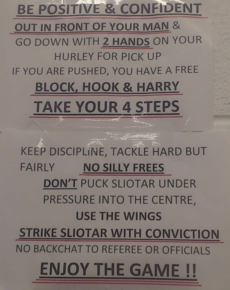 This is a notice I put up in Garvaghy, <a href="/TyroneGAALive/">Tyrone GAA</a> COE almost 9 years ago where <a href="/CavanCoBoardGaa/">Official Cavan GAA</a> minor hurlers were playing. I still believe in these core principles. <a href="/CavanHurlingDev/">Cavan Hurling Dev</a> <a href="/ECG_GAA/">ECG Hurling</a> <a href="/OgsClg/">CLG Pearse Óg</a> <a href="/Cootehill1celt/">Cootehill Celtic.</a> <a href="/UlsterGAA/">Ulster GAA</a> <a href="/gaaleinster/">Leinster GAA</a> <a href="/MullahoranHC/">Mullahoran Hurling</a>