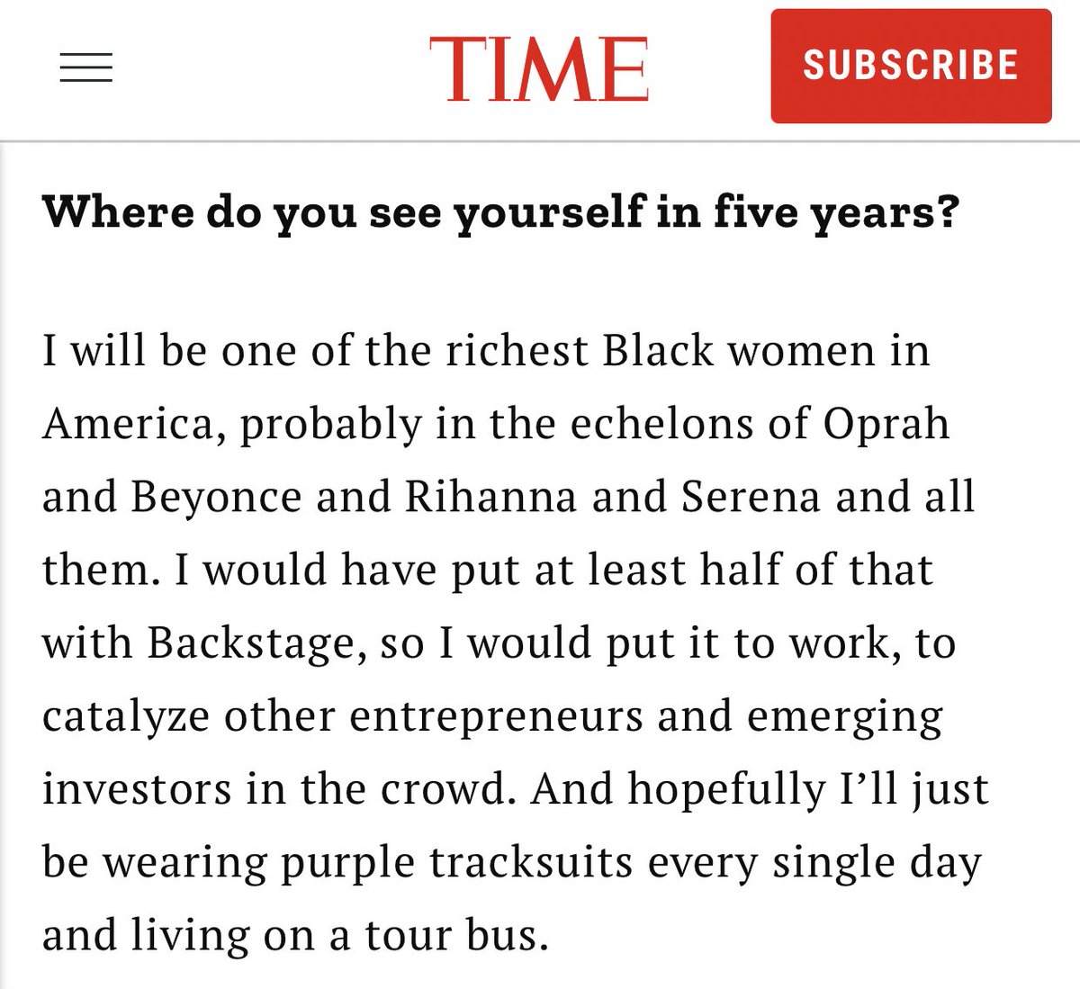 Arlan 👊🏾 (@arlanwashere) on Twitter photo When <a href="/TIME/">TIME</a> asks me a question, I don’t hold back🙃 
Read this brand new article to see what I really think about institutional investors who don’t get <a href="/Backstage_Cap/">Backstage Capital</a>, why I’m SO not humble in public, and why I consider unbridled success to be activism. time.com/6155039/arlan-… When <a href="/TIME/">TIME</a> asks me a question, I don’t hold back🙃 
Read this brand new article to see what I really think about institutional investors who don’t get <a href="/Backstage_Cap/">Backstage Capital</a>, why I’m SO not humble in public, and why I consider unbridled success to be activism. time.com/6155039/arlan-…