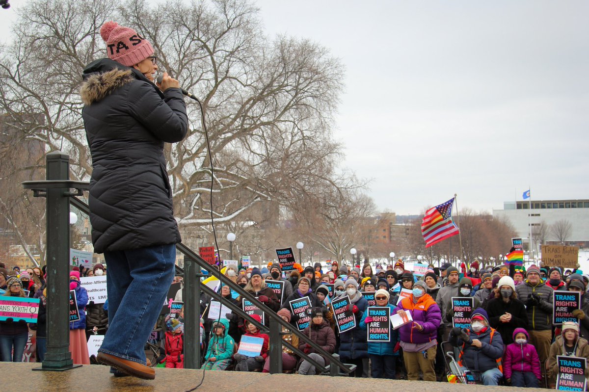 To our trans, queer, and non-binary youth, we will keep showing up for you. We love you and will keep fighting to keep you safe in Minnesota.