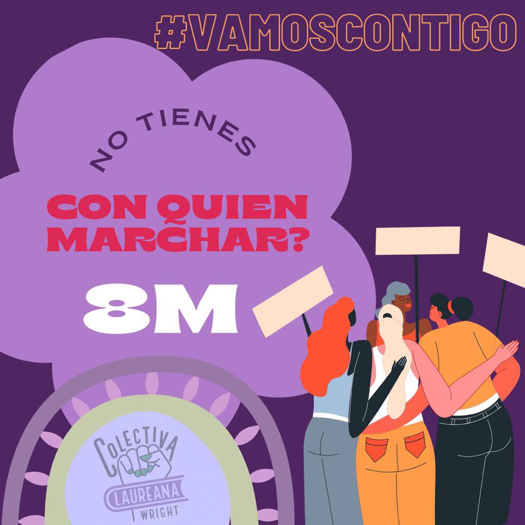 Laureana_Wright's tweet photo. No tienes con quien marchar este #8M, vamos contigo 💜🔥 mándanos un DM.
📍taggea a tus amigas para irnos juntas.
#vamoscontigo
#sevaacaer
#marchamosjuntas https://t.co/riJ9mrfmFk