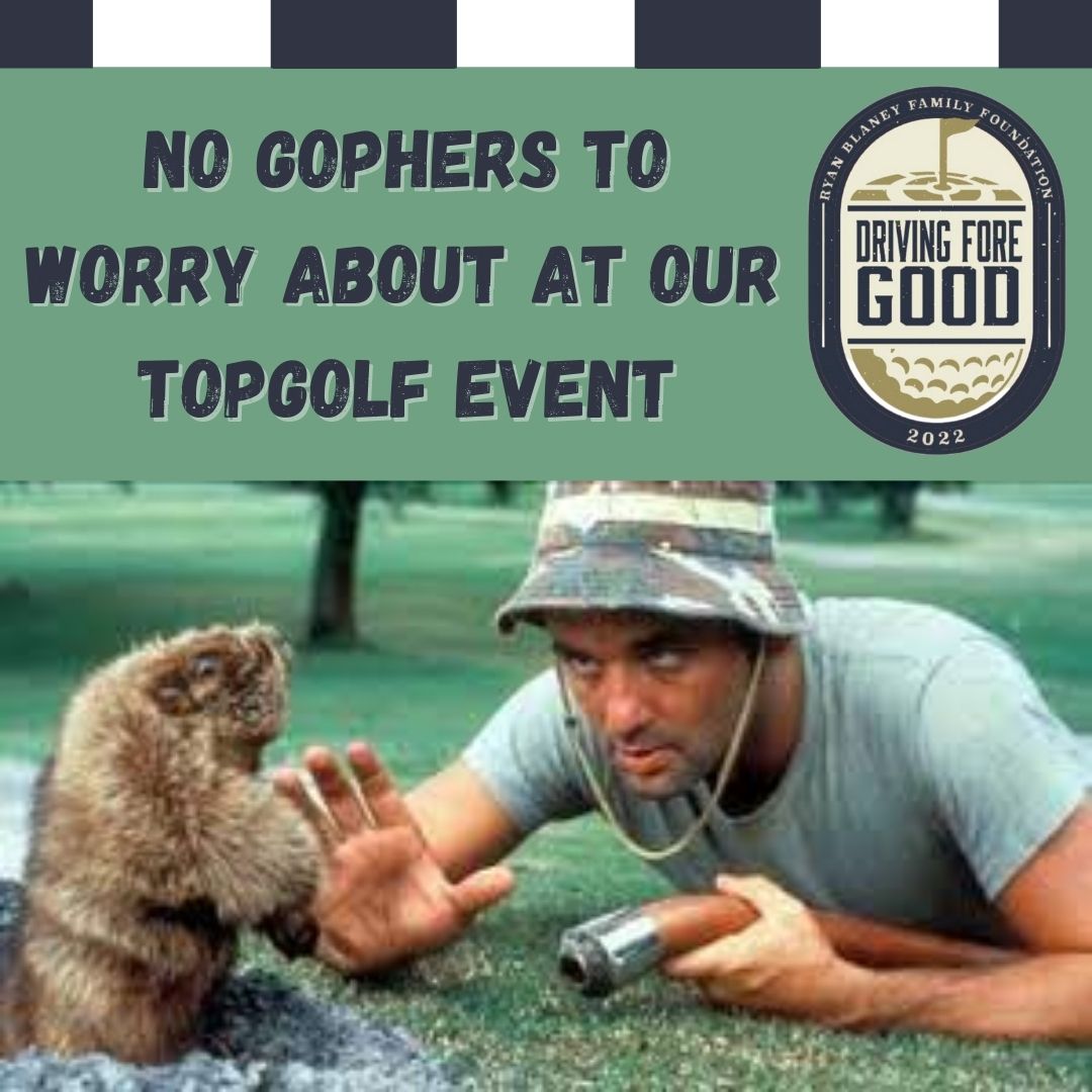 rbfamfoundation's tweet photo. We guarantee a gopher free golfing experience at our "Driving Fore Good" Topgolf fundraising event! It's going to be a really good time! ⛳ Reserve your spot now at https://t.co/RVV7MkLZrA #driveforegood #concussion #brainhealth #rbff #sunday #NASCAR https://t.co/tNGx3xxUDU