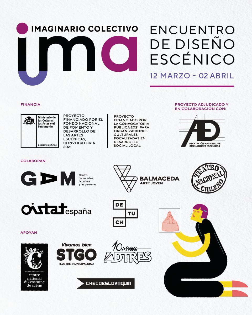 El #DiseñoEscénico🎭⚡ se tomará la plaza central con la #FeriaImagina, donde habrán +20 puestos de creadores y creadoras de las artes escénicas, indumentaria 🪡, accesorios, antigüedades, obras de artes gráficas y propuestas creativas ✨. + info >> ow.ly/F1ag50I0B3G