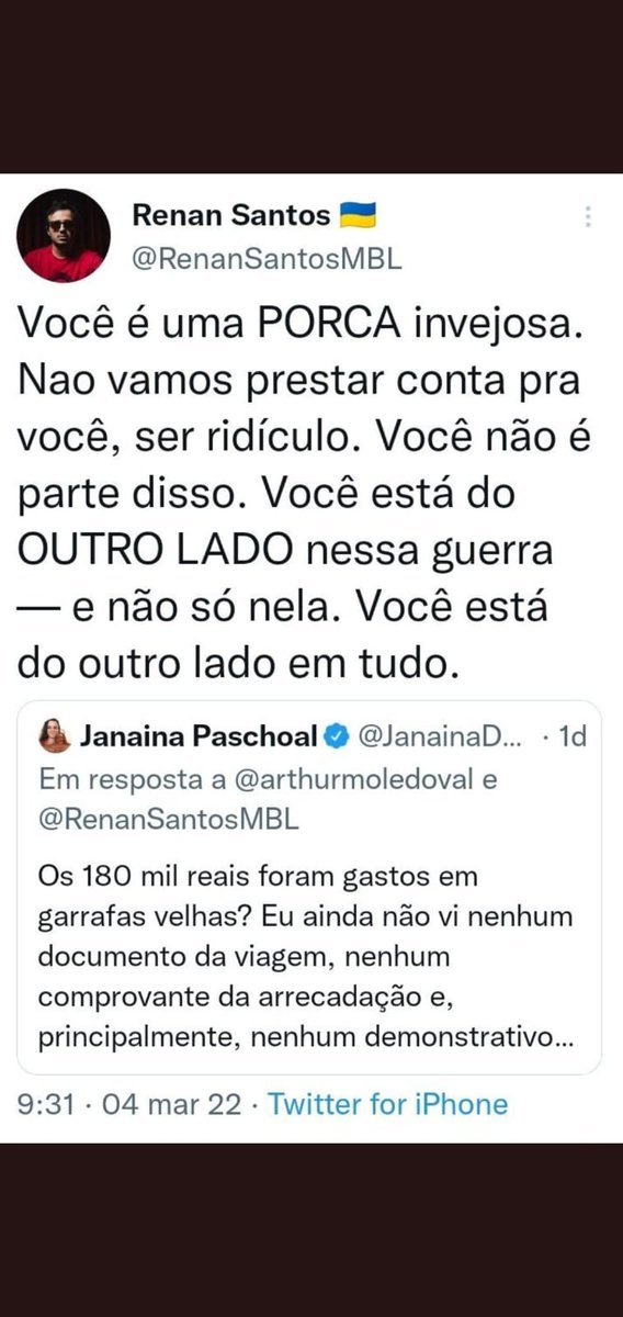 horaciohudson's tweet photo. O malandro Renan dos Santos ao invés de se preocupar em justificar sua malandragem usa de argumentos que condizem com a fala do Mamãe Falei.
No MBL não se tem respeito pelas mulheres, isso é um fato mais que comprovado. https://t.co/ksxItYjbp6