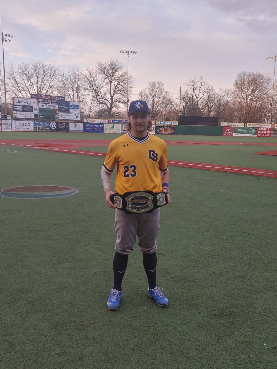 AntinoriRick's tweet photo. A good team weekend where many starred but @Kaeden_Boyd62 take home the belt as Player of the Week
@CSCCAthletics #baseball #teamwork https://t.co/3nrRw205qi