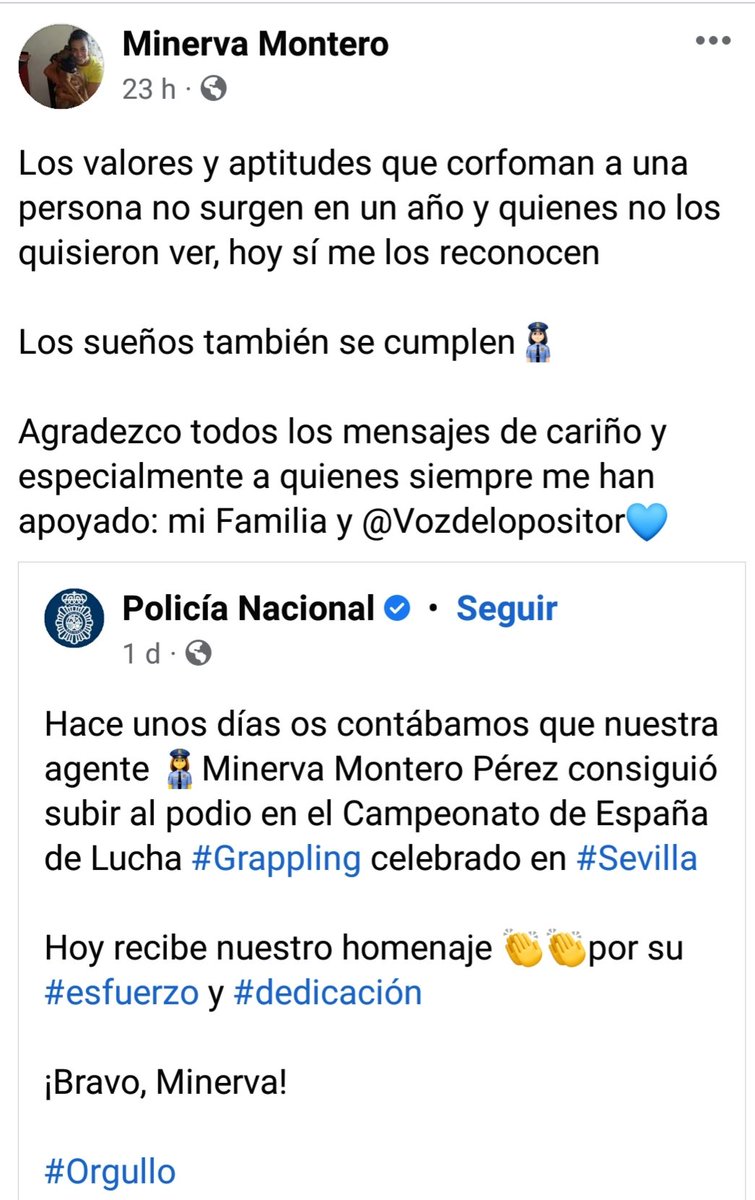 BOOM!!!

Gracias Minerva, ha sido un placer haberte acompañado hasta verte cumpliendo tu sueño vestida de azul y es un orgullo seguir contando contigo, como una de los nuestros.
#NOTECALLES 🔊

instagram.com/p/CavPoLko0pRJ…