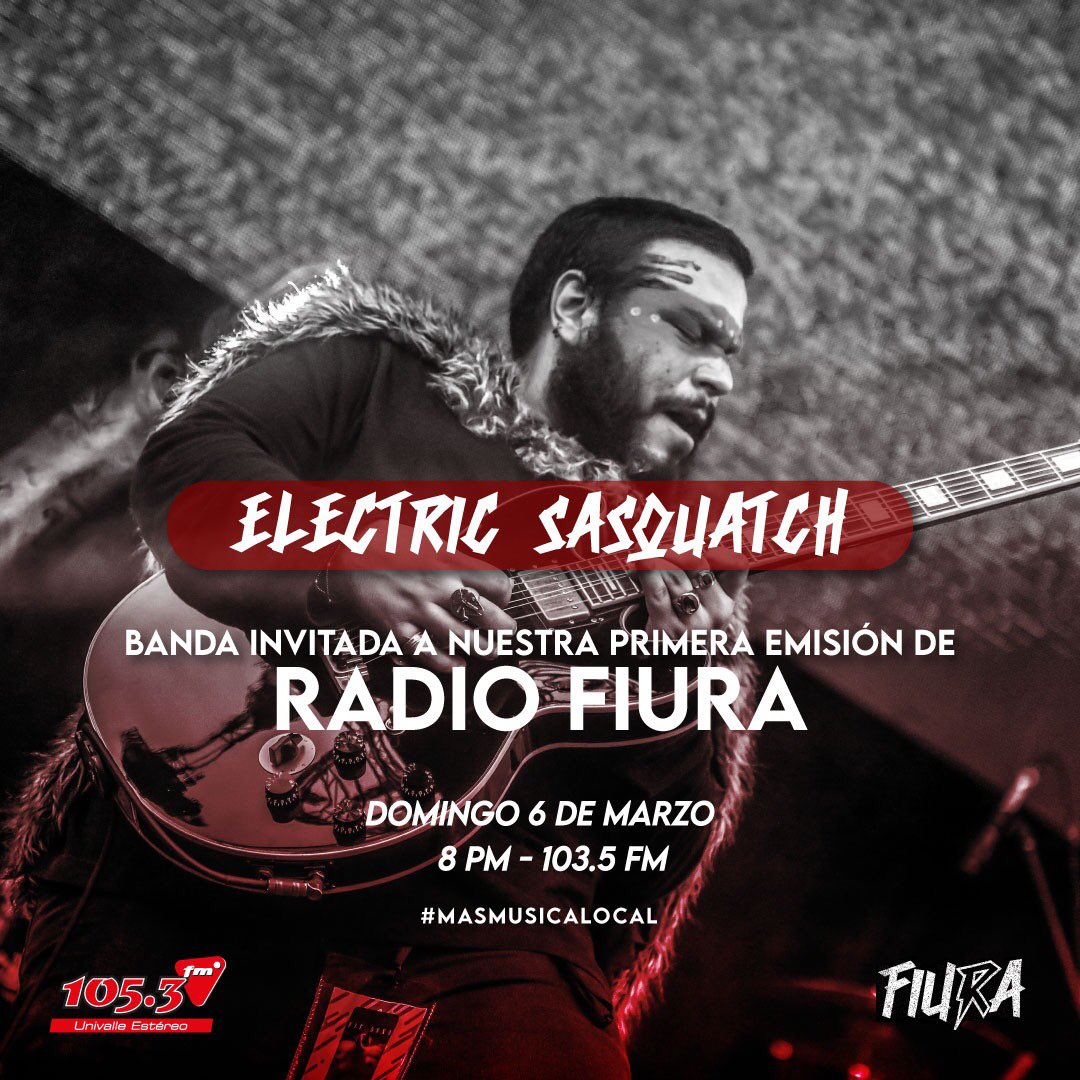 Sasquatches of Cali! Hoy estaremos a las 8pm en la primera emisión de Radio Fiura por Univalle Estéreo. Los invitamos a que se conecten y escuchen algo de nuestros planes para este año. #masmusicalocal <a href="/FiuraCali/">FIURA - Festival Internacional Unirock Alternativo</a>