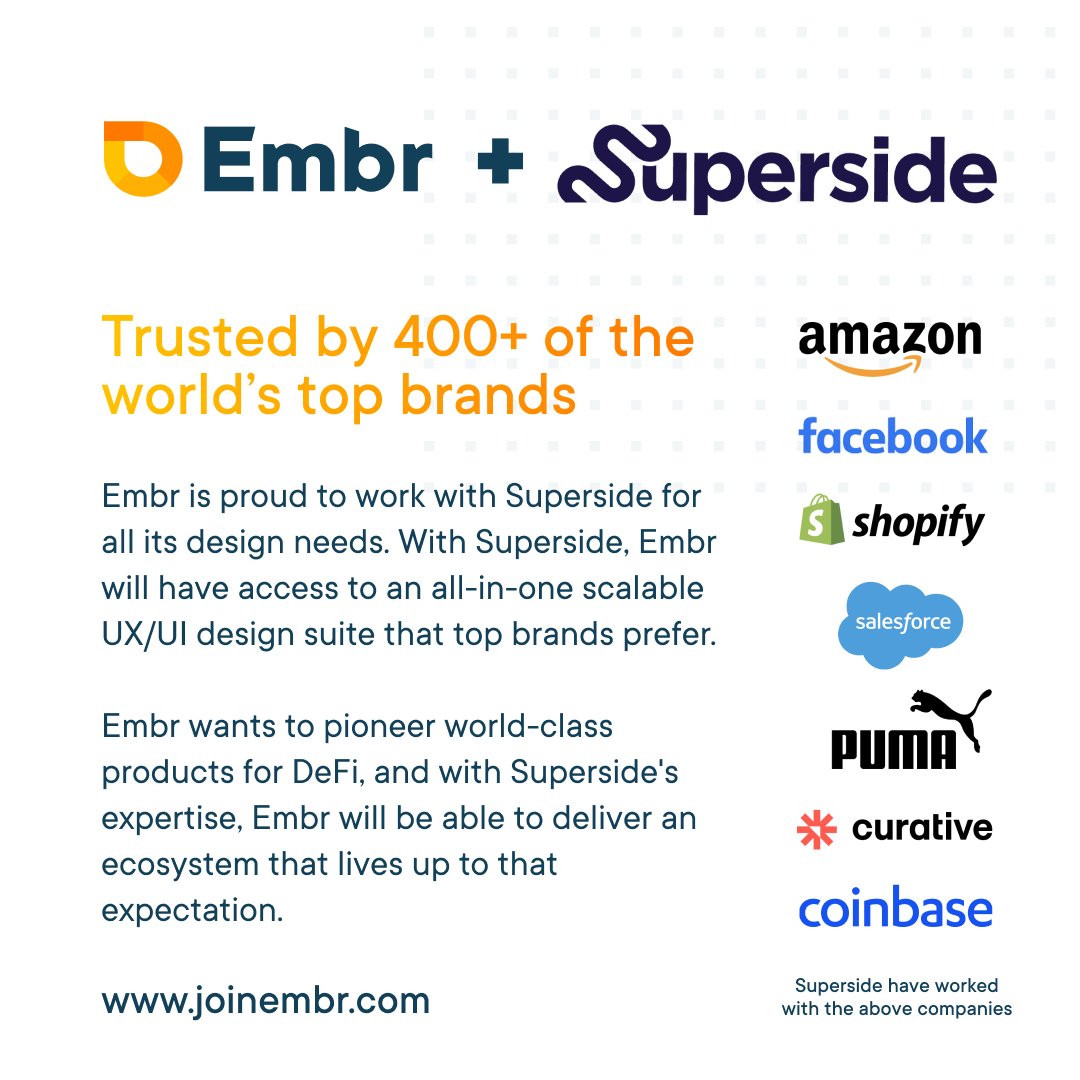 <a href="/CryptoGemsCom/">The Crypto GEMs</a> $Embr Checkout releases this month! New Crypto Utility!

✅Embed to ANY site for FREE!
🔒<a href="/hackenclub/">Hacken🇺🇦</a> secured
🛒16+ Blockchains supported
💳Buy with CC/Debit
🛍️ <a href="/sendwyre/">Wyre</a> API 
🎨<a href="/SuperSide/">Mika</a> Designed
➡️JoinEmbr.com
@joinembr
#JoinEmbr #BSC #NFTs #Crypto #Ethereum #Bitcoin