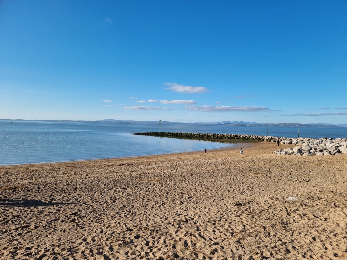 Stunning day of sunshine on coast at Heysham and Morecambe