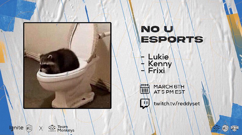 As for the second team participating, NoU eSports is bringing los mapaches to Brawl for Ukraine today!

(And <a href="/Lukiebear4/">Lukie</a> but I can’t tag him 😠)