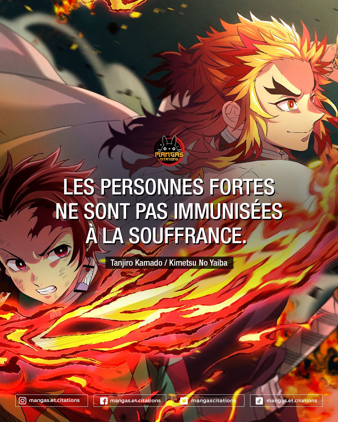 Citation Manga Anime J Ai Repere Quelques Citations Lors De Cette Derniere Saison Qui M Ont Echappees Lors De La Lecture Du Manga Chouette Non Demonslayer Kimetsunoyaiba Tanjiro