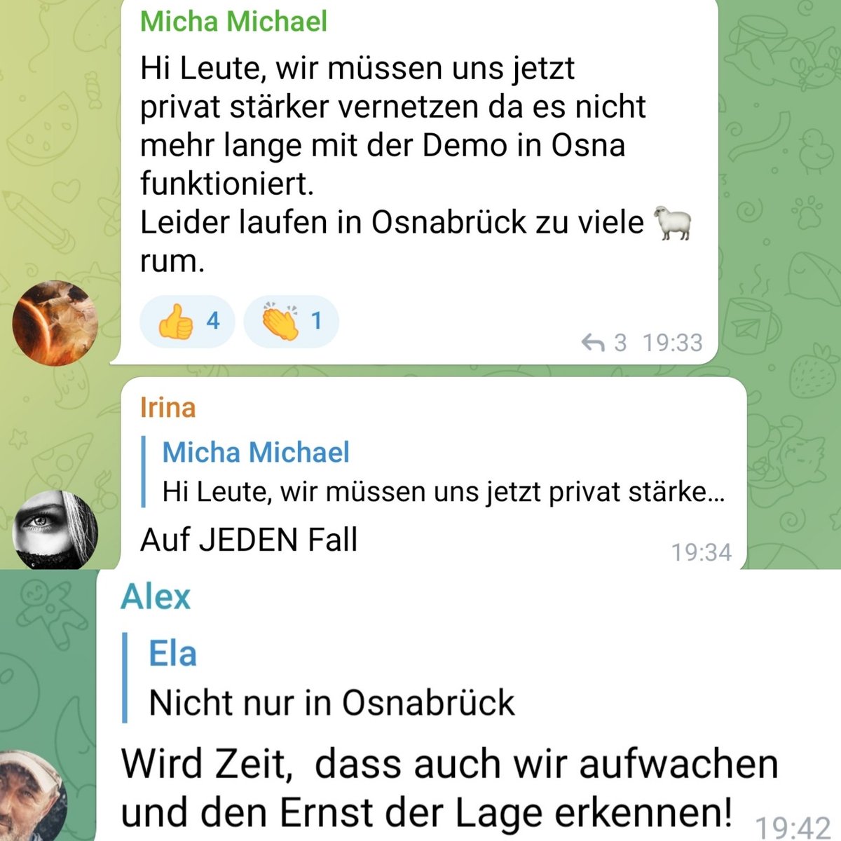 TeamModerna2022's tweet image. Meanwhile in #Osnabrück. Ein paar #Dullis erkennen, dass ihre Zeit abgelaufen ist. Teilt eure Nummer untereinander aus. Wer weiß, wer der gegenüber eigentlich ist 😜🤡

#QuerdenkerSindTerroristen
#QuerdenkerSindKacke