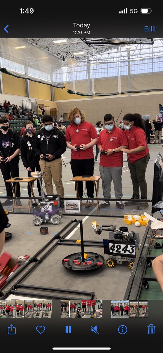 DrJFerris's tweet photo. Our @PeekskillCSD Iron Devils did a phenomenal job in match 3, along with their alliance team. Score 232-54 #letsgoirondevils https://t.co/VcsGIV9wOR