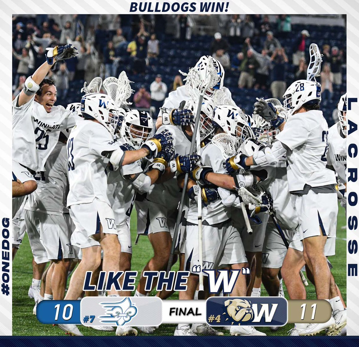 WU_Bulldogs's tweet photo. Another #WINgate Saturday

Both #WULAX teams take down ranked Limestone teams to open SAC play!

#1 #WUBSB moves to 6-0 in the SAC with a sweep over Anderson!

#WUSB outscores Tusculum 15-0 in the DH sweep to open SAC play!

#OneDog https://t.co/wJbg2wCKZa