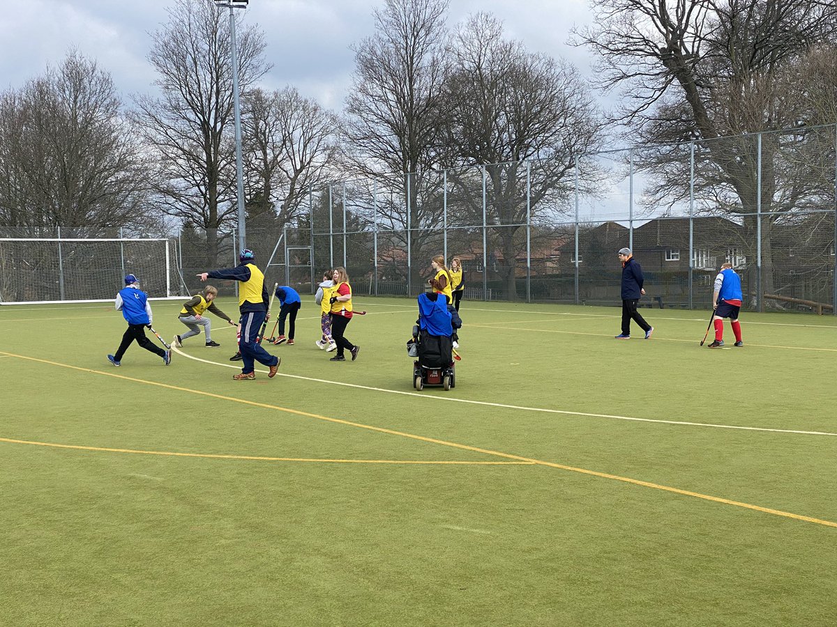 TWhockeyclub's tweet photo. Only 2 colours 🇺🇦 on show at today’s @FlyerzHockey inclusive 🏑 session #StandWithUkraine️ Great that Sue from @AccessSport joined us. The youngsters were simply fantastic. @EnglandHockey @KentSport1 @SOGreatBritain @Parasportuk  #TunbridgeWells #sportforall @TWellsCouncil https://t.co/0ndKZhVx7Q