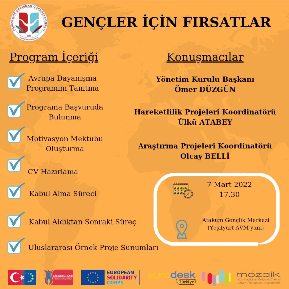 pdok_omu's tweet photo. Merhabalar OMÜ PDOK ailesi! Yurt dışı fırsatları konulu etkinliğimize PDR öğrencileri olarak hepiniz davetlisiniz. 7 Mart akşamı gerçekleştirilecek olan etkinliğimize katılım sağlamak için aşağıdaki formu doldurabilirsiniz. 🌸✨

https://t.co/MmB5DfZLBu https://t.co/liR3iYeUiw