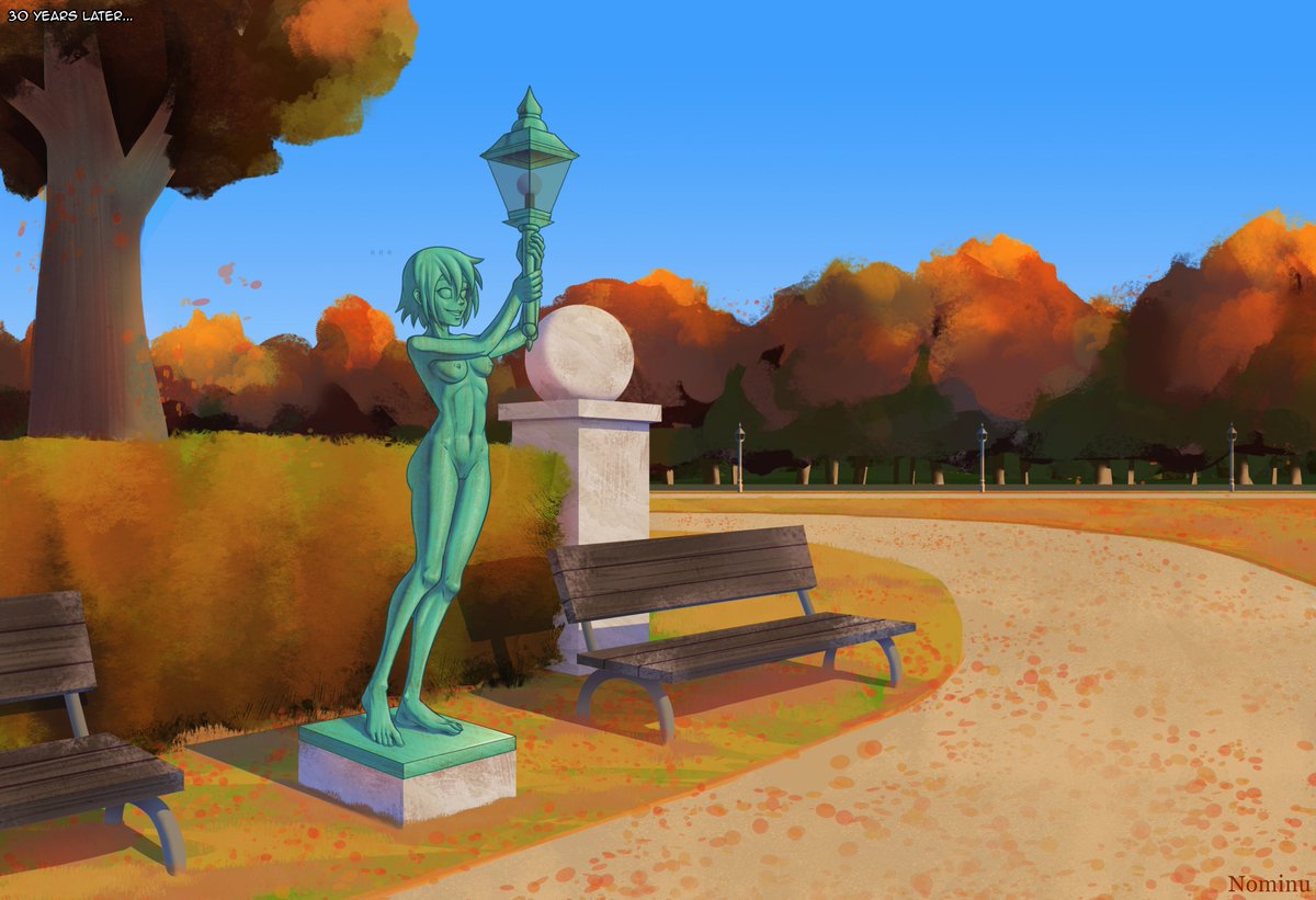 A day later and a nearby park gets itself a new decorative lamp-post!