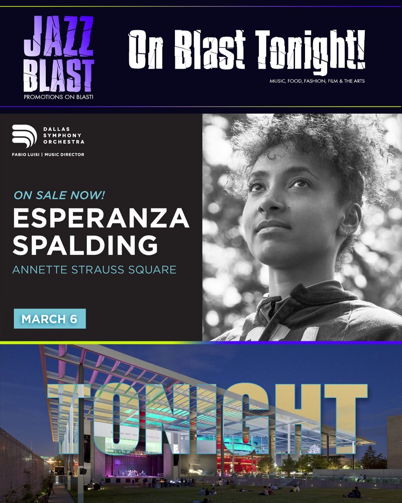TheJudahSet's tweet photo. Tonight in the @DalArtsDistrict Strauss Square, #DSOJazz @DallasSymphony presentation of Esperanza Spalding. Get your tickets at https://t.co/k9Dx15oLim

#TheJudahSet #KingdomThoughtLeaders https://t.co/t0EUbSJYV5