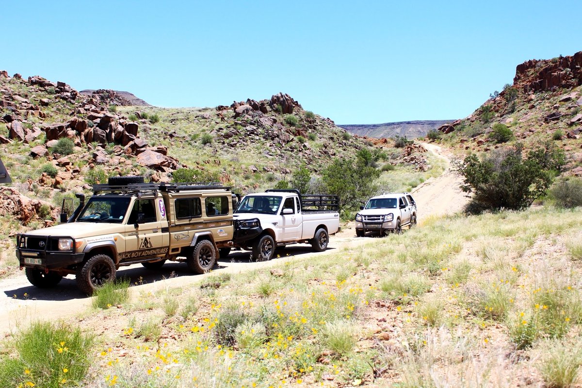 BlkBoyAdventure's tweet photo. For our latest adventure,Black Boy Adventures explored Upington in the Northern Cape. An exciting exploration ensued,to the @AugrabiesFalls and  Riemvasmaak. Great memories were made with our fellow Outlanders,it indeed was an adventure to be remembered https://t.co/2gzD9qIIjc