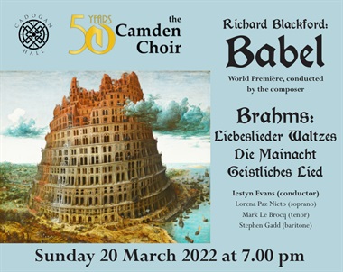 Coming at <a href="/cadoganhall/">Cadogan Hall</a> at 7pm on Sunday 20 March: 

<a href="/CamdenChoir/">Camden Choir</a>, <a href="/LorenaPazNieto/">Lorena Paz Nieto</a>, <a href="/MEBLeBrocq/">Mark Le Brocq</a>, @docuracy, &amp; more to perform a <a href="/RichardBlackfd/">Richard Blackford</a> premiere alongside music by #Brahms - not to be missed!

concert-diary.com/concert/161605…