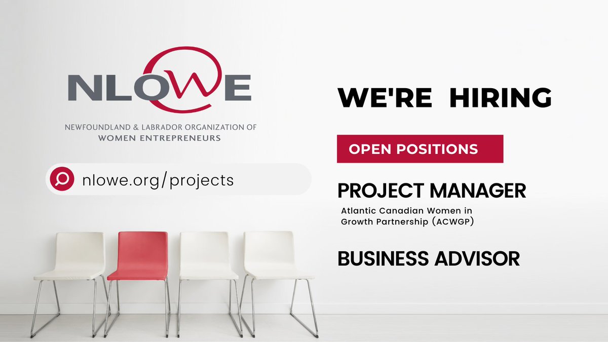 nlowe_org's tweet photo. We're Hiring! (https://t.co/SGm6bdYWqh). 

Join our team! We have openings for Project Manager and a Business Advisor! 
#Hiring #WereHiring #NLOWE2022 https://t.co/U2TLIXUa0C