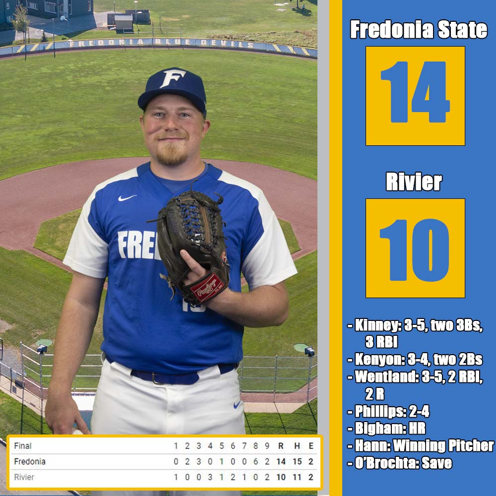 FredBlueDevils's tweet photo. Get out the brooms because @FredSt_Baseball just swept The Ripken Experience! An amazing weekend from the Fredonia State baseball team, as they go 4-0 on the weekend. https://t.co/edop24BLEH