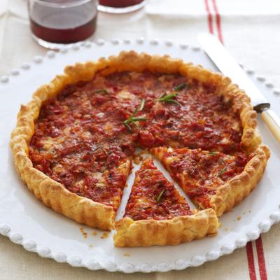 DeliaOnline's tweet photo. Our Menu for March. A super easy savoury tart - Tomato Tart with Swiss Cheese and Rosemary, Chicken in the Pot and for dessert Poires Belle Hélène.  See the menu and recipes here: https://t.co/NvhQlVnBpD #menuofthemonth #threecourses #recipes #delia https://t.co/3tAsDwj3DV