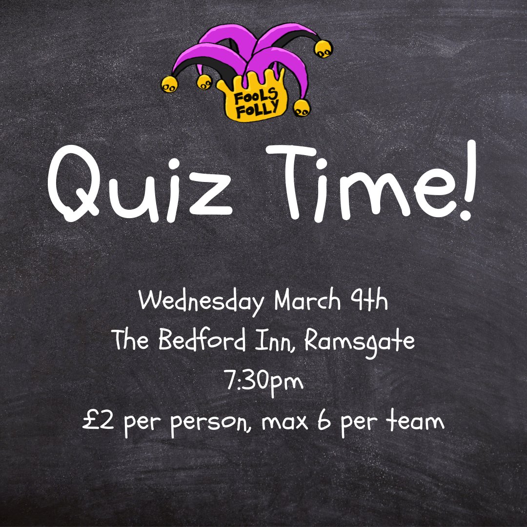 weareyourfools's tweet photo. We do Quizzes now...

#pubquiz https://t.co/5BTUuvI9tX