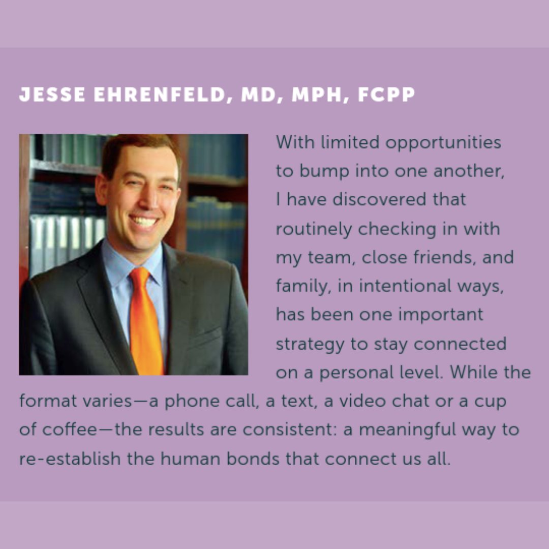 For our FY2021 Annual Report, we asked Fellows for their self-care advice. Mental health is incredibly important and we hope you find their tips helpful! <a href="/cmpate53/">Carol Pate</a> <a href="/DoctorJesseMD/">Jesse Ehrenfeld MD MPH</a> muttr.org/FY21AR