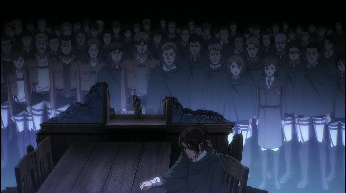 Lidialynx's tweet photo. Ver y recordar a todos esos camaradas caidos ha sido lo más duro del capítulo de hoy.  #ShingekiNoKyojin #shingeki https://t.co/8KHQnewpZf