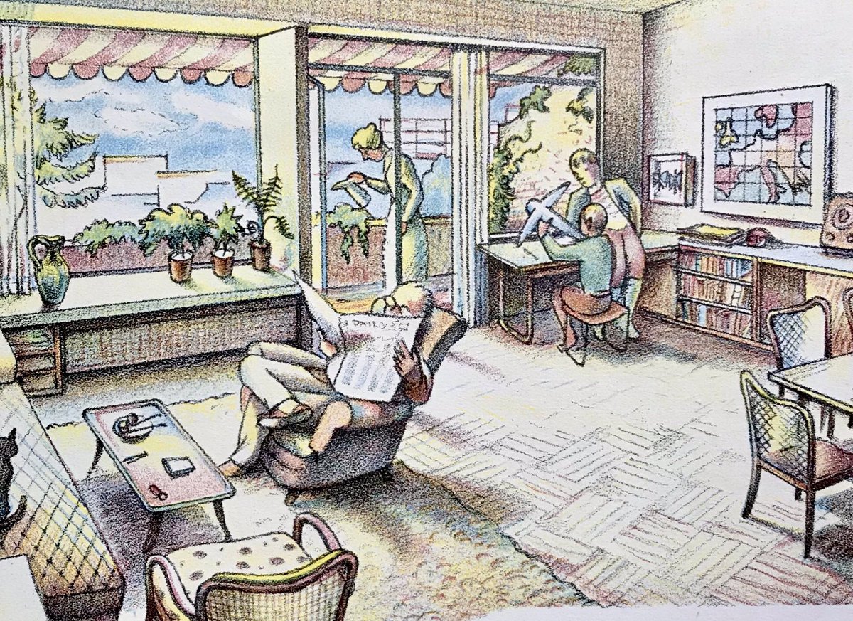 LBFlyawayhome's tweet photo. “We have discovered...”
I find this passage from a Puffin Picture Book (1947) quite moving in its innocent conviction that two world wars have finally brought society to its senses
#GordonRussell #JacquesGroag https://t.co/0Vc4kAcMSs