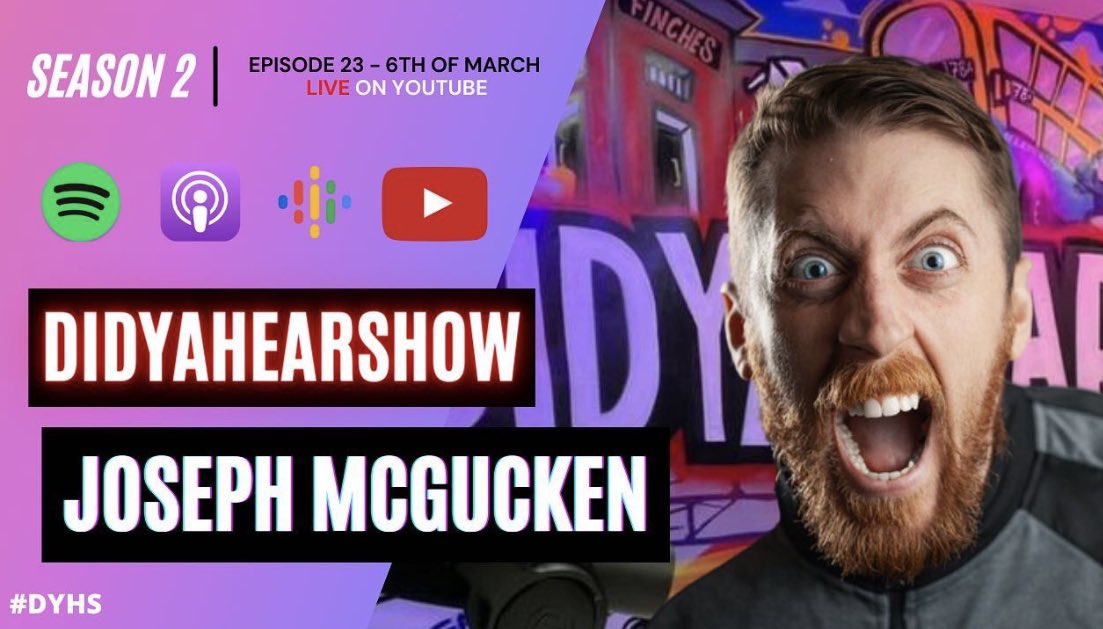 Back after a week off, we are joined in the studio by none other than the man himself . Mr. <a href="/JosephMcgucken/">Joe McGucken</a> . 

Tune in at 7.30pm and get involved folks. Hit that link attached. 👇🏼

youtu.be/v8P952pW7GE

<a href="/MrJasonGarvey/">Jason Garvey</a> 
<a href="/JayFarrell_1/">Jason Farrell</a> 
@MartinMurray90
