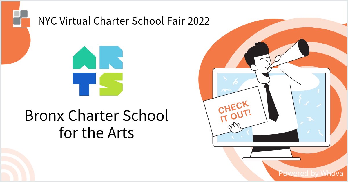 bronx_arts's tweet photo. Come check us out at NYC Virtual Charter School Fair 2022. #virtualcharterfair - via #Whova event app https://t.co/ulbU014C1p