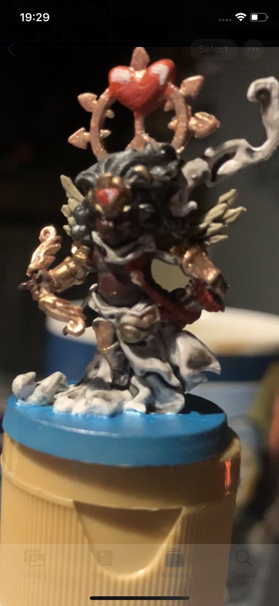 NavajoBirdsong's tweet photo. Still to be varnished- but painting done; #MassiveDarkness2 #MobBoss and #Mob member.. the #Cupids! They go with #HugBear #silly #fun https://t.co/dtxTvTNG2Z