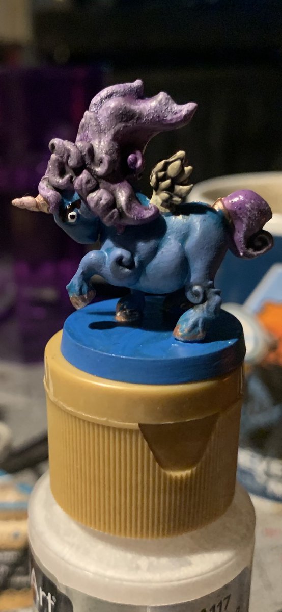NavajoBirdsong's tweet photo. Still to be varnished- but painting done; #MassiveDarkness2 #MobBoss and #Mob member.. the #Punycorns! They go with #HugBear #silly #fun https://t.co/oD31faPqZ6