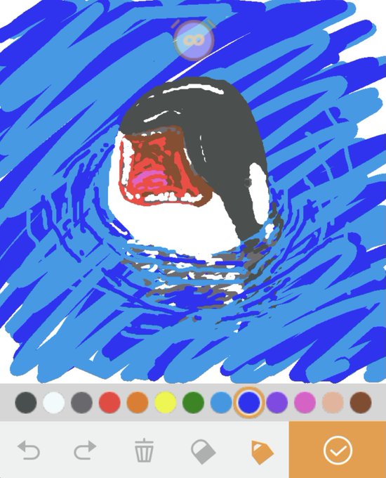 シャチの絵のtwitterイラスト検索結果