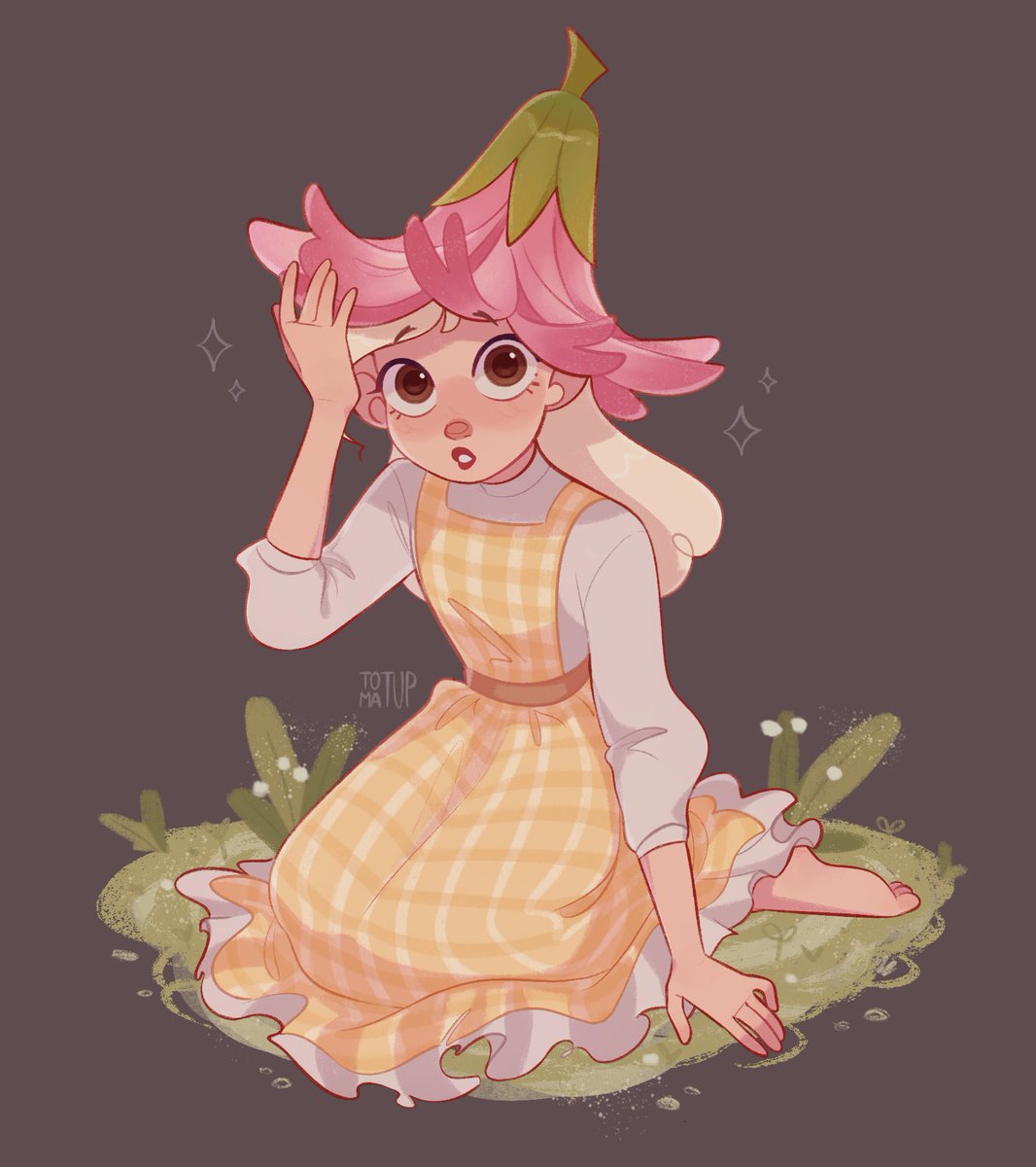 tomatup's tweet photo. I drew this pretty girl for a moodboard challenge on Instagram! 🌸💖 
.
.
.
#myart #art #digitalart #procreate #cottagecore #flower #drawing https://t.co/hxKh9Mvcrq